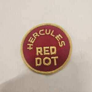 Vintage Hercules Patch Lot Powders Red Dot Gun Powder Advertising cheese cloth